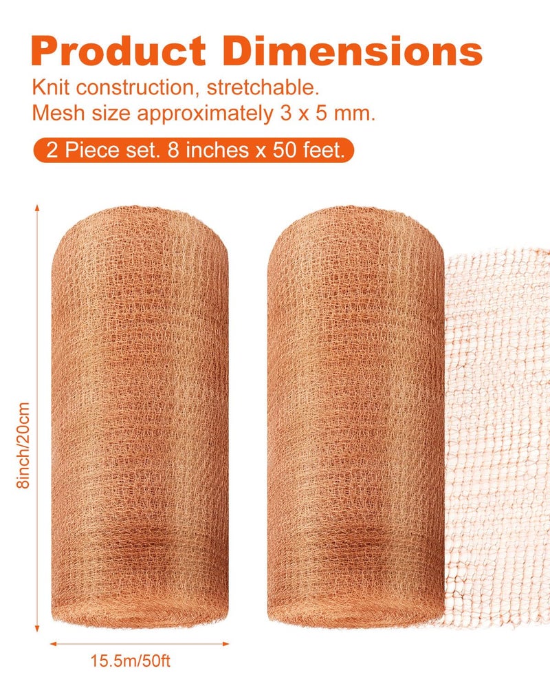 MUZIK 8 Inch x 100 Feet Pure Copper Mesh Roll – Rustproof Rodent Control Wire Mesh Screen for DIY Projects, Pest Barrier, Garden & Vent Protection – Easy to Cut, Durable & Snake Proof - Image 2